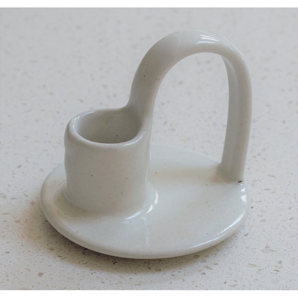 Wee Willy Winky Candlestick Holder - Milk White