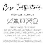 Misi Cappucino Velvet Cushion