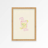 Sippin Spicy Margs Hand Painted Print: Unframed / A4