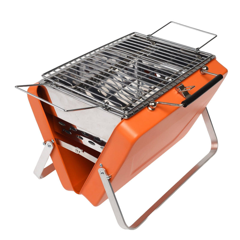 Portable Suitcase Bbq - Burnt Orange