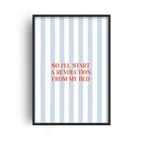 Start A Revolution From My Bed Oasis Retro Music Giclée Art: A3
