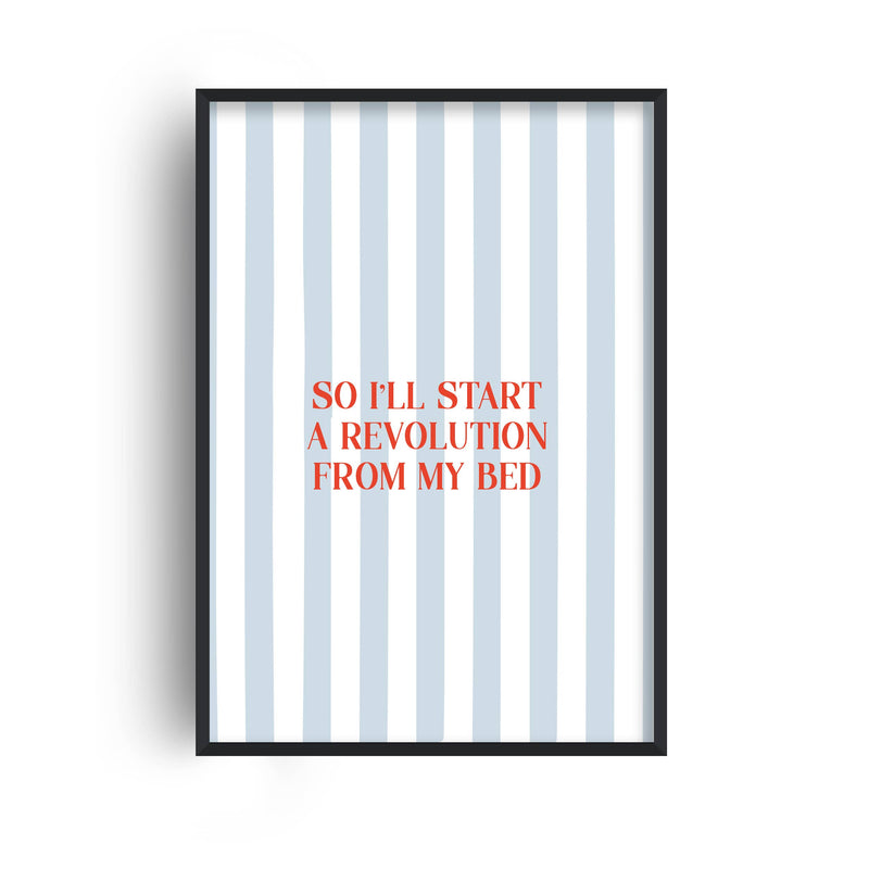 Start A Revolution From My Bed Oasis Retro Music Giclée Art: A3