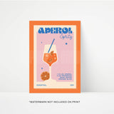 Aperol Spritz Print: Orange / Unframed / A3