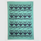 Magpie x Hornsea Owls on Branch Teatowel
