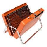 Portable Suitcase Bbq - Burnt Orange