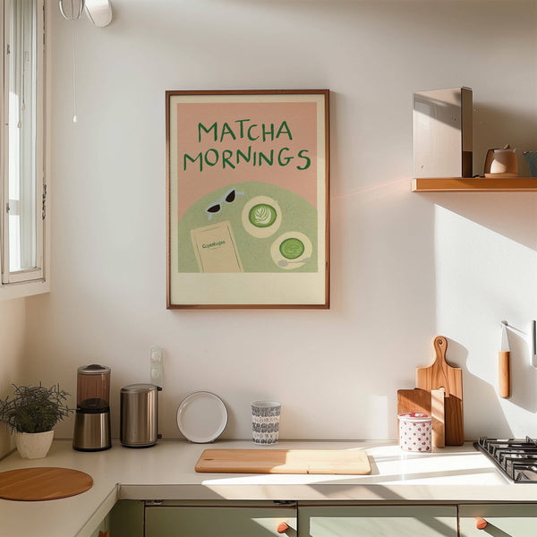 Matcha Mornings in Copenhagen Print: Unframed / A4