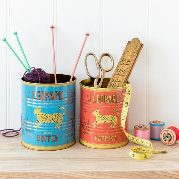 Leopard Storage Tins (Set of 2)