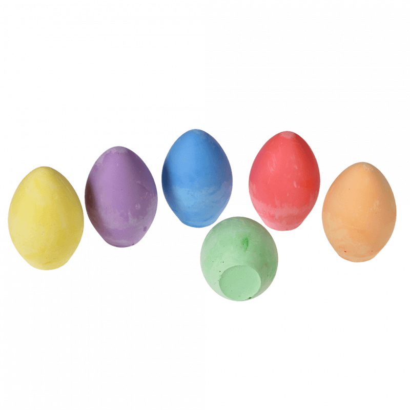 Six Coloured Chalk Eggs
