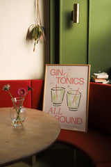 Gin & Tonic Print: Lilac / Unframed / A4