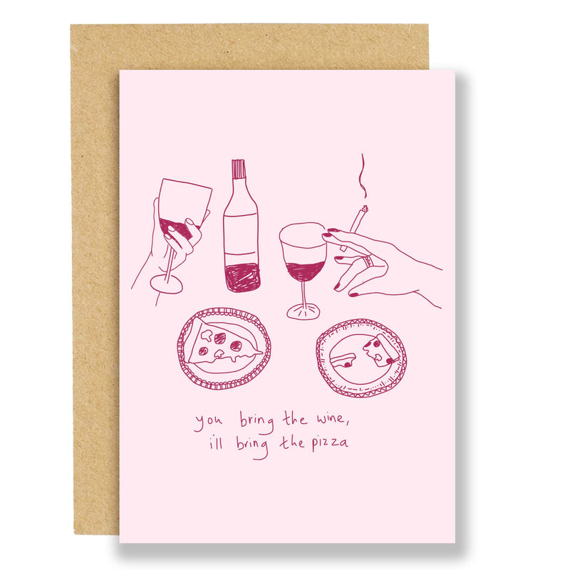 Wine and pizza
