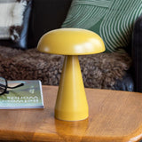Touch dimmable mushroom table lamp - Mustard yellow