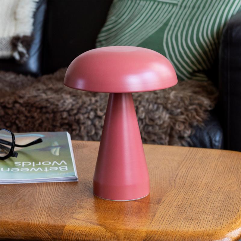 Touch dimmable mushroom table lamp - Peach