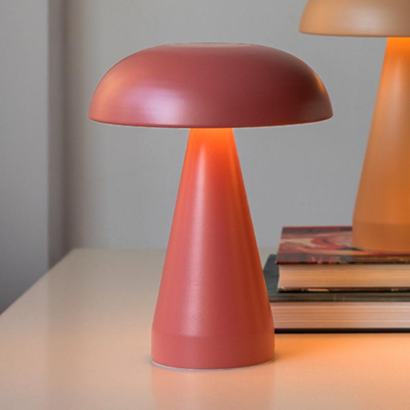 Touch dimmable mushroom table lamp - Peach