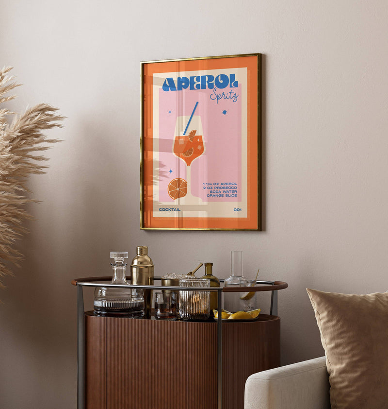 Aperol Spritz Print: Orange / Unframed / A3
