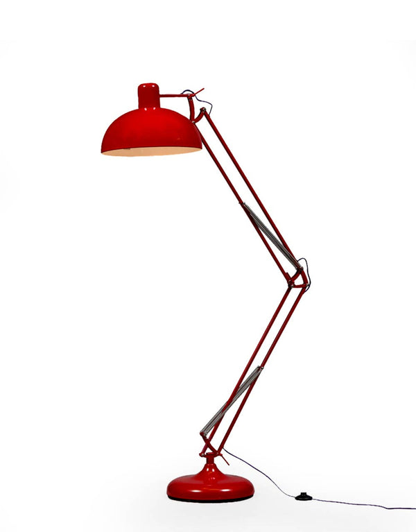 Classic Desk Style Floor Lamp with Purple Fabric Flex