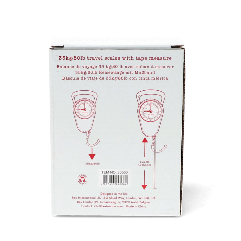 Travel Scales With Tape Measure - Petrol Blue