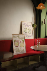 Gin & Tonic Print: Lilac / Unframed / A4