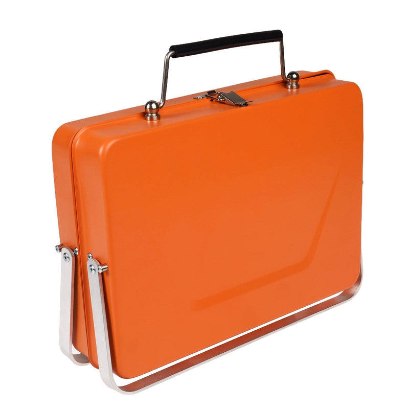 Portable Suitcase Bbq - Burnt Orange