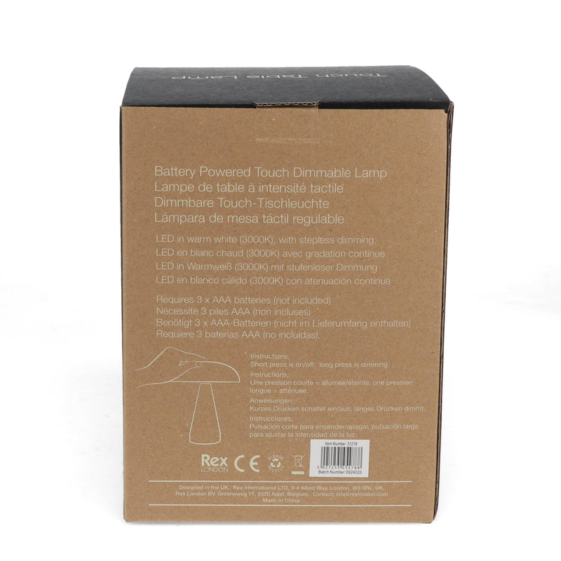 Touch dimmable mushroom table lamp - Fawn