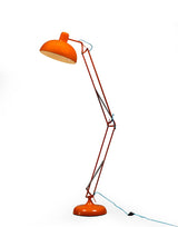 Classic Desk Style Floor Lamp with Blue Fabric Flex