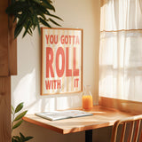 Roll With It Oasis Retro Music Giclée Art Print: A3