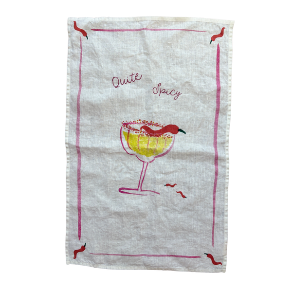 Quite Spicy - Picante Spicy Margs Linen Teatowel