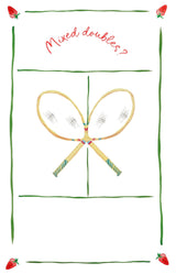 Mixed Doubles? - Tennis Set Linen Teatowel 