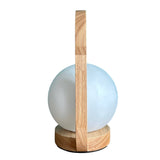 Lantern Beech style rechargeable touch lamp