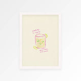 Sippin Spicy Margs Hand Painted Print: Unframed / A4
