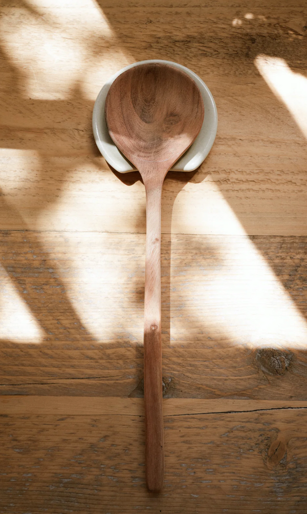 Acacia Wood Round Spoon