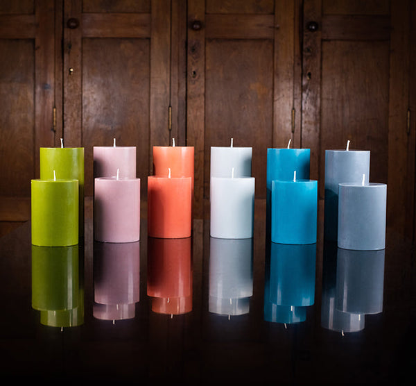 Short Block Pillar Candles - 10cm