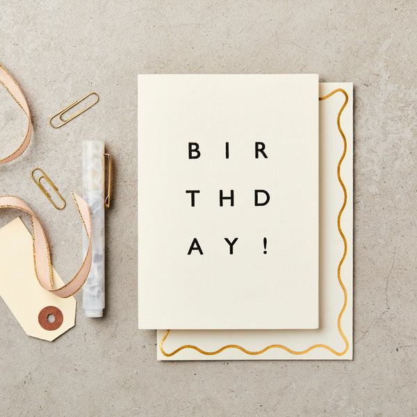 Birthday Block Print Card
