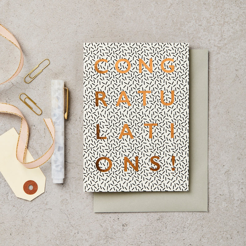 Congratulations Gold Foil Greeting Card