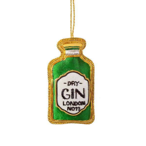 Zari Embroidered Gin Shaped Bauble