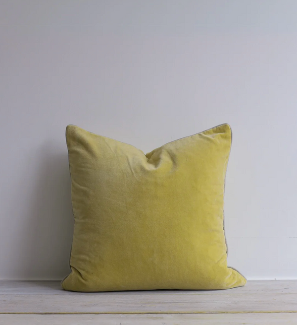 Unari Olive Velvet Cushion