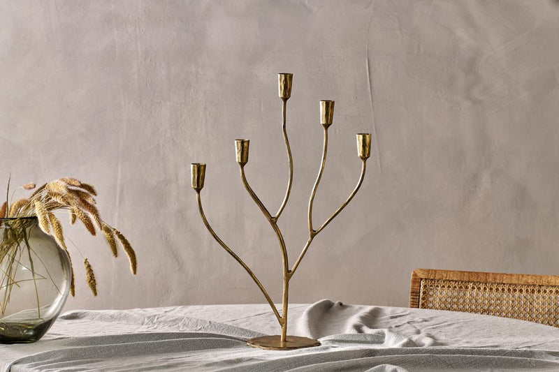 Palani Antique Brass Candelabra