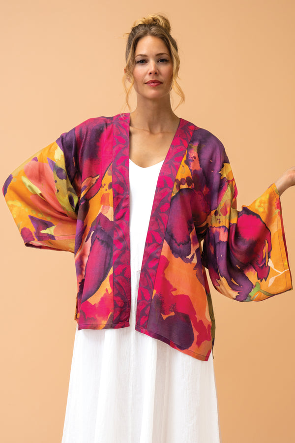 Oversized Blooms Kimono Jacket