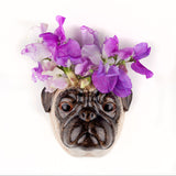 Fawn Pug Small Wall Vase