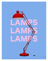 Classic Desk Style Floor Lamp with Purple Fabric Flex
