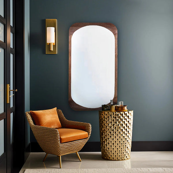 Retro Wooden Mirror