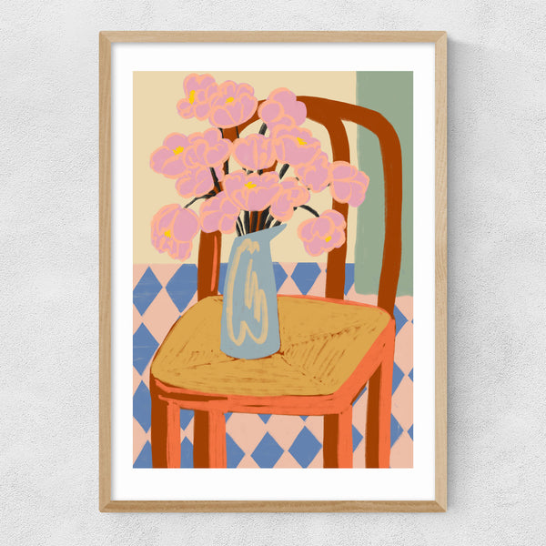 Flowers on a Chair by Sandra Poliakov