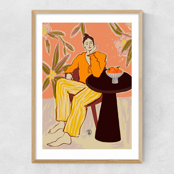 Woman with Oranges by Sandra Poliakov