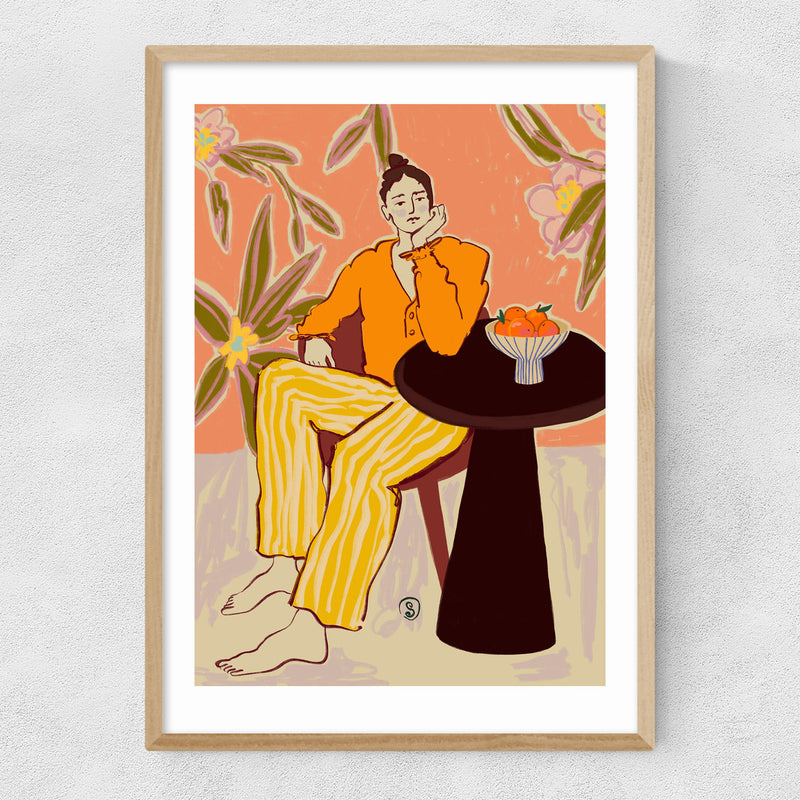 Woman with Oranges by Sandra Poliakov