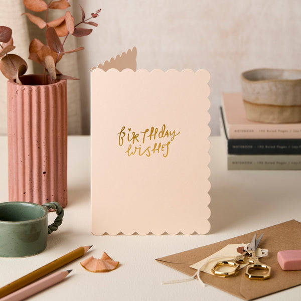Birthday Wishes Scallop Card