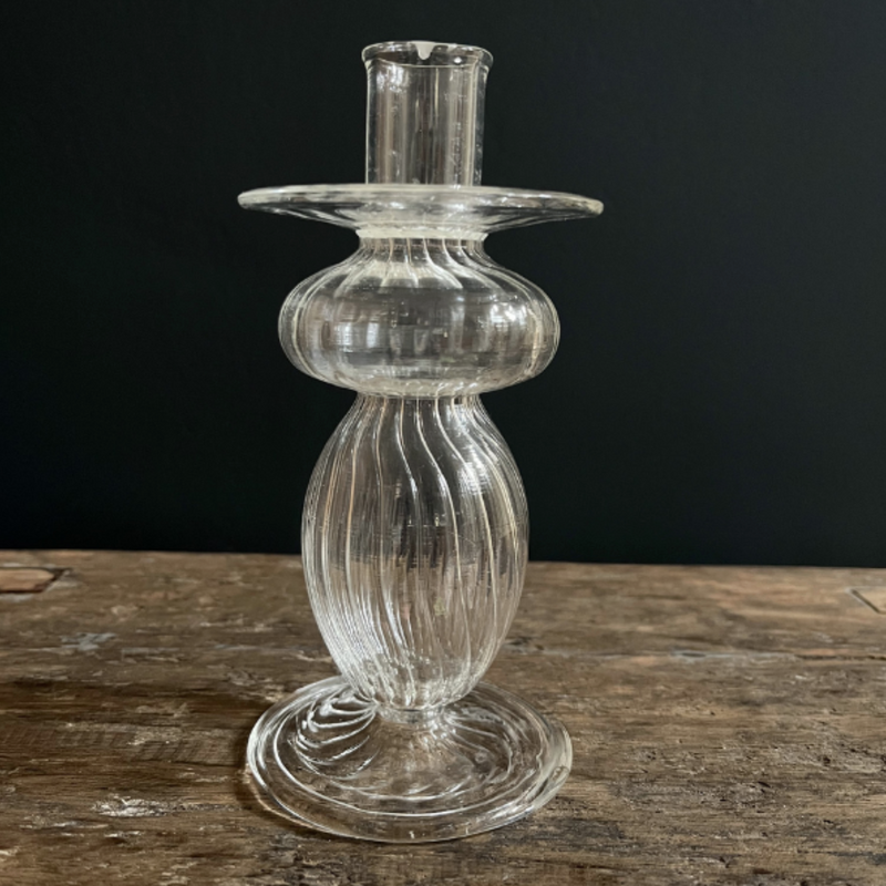 Twisted Glass Candlestick