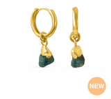 Mohica Raw Emerald Hoops