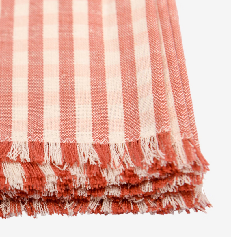 Recycled Cotton Gingham Napkins (set of 4)