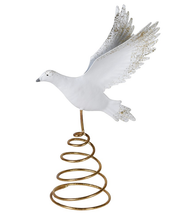 Sparkling Peace Dove Tree Topper