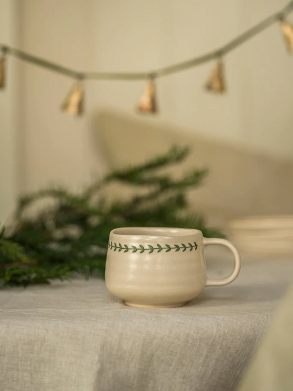 Hand Painted Wreath Mug