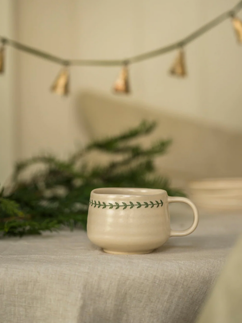 Hand Painted Wreath Mug